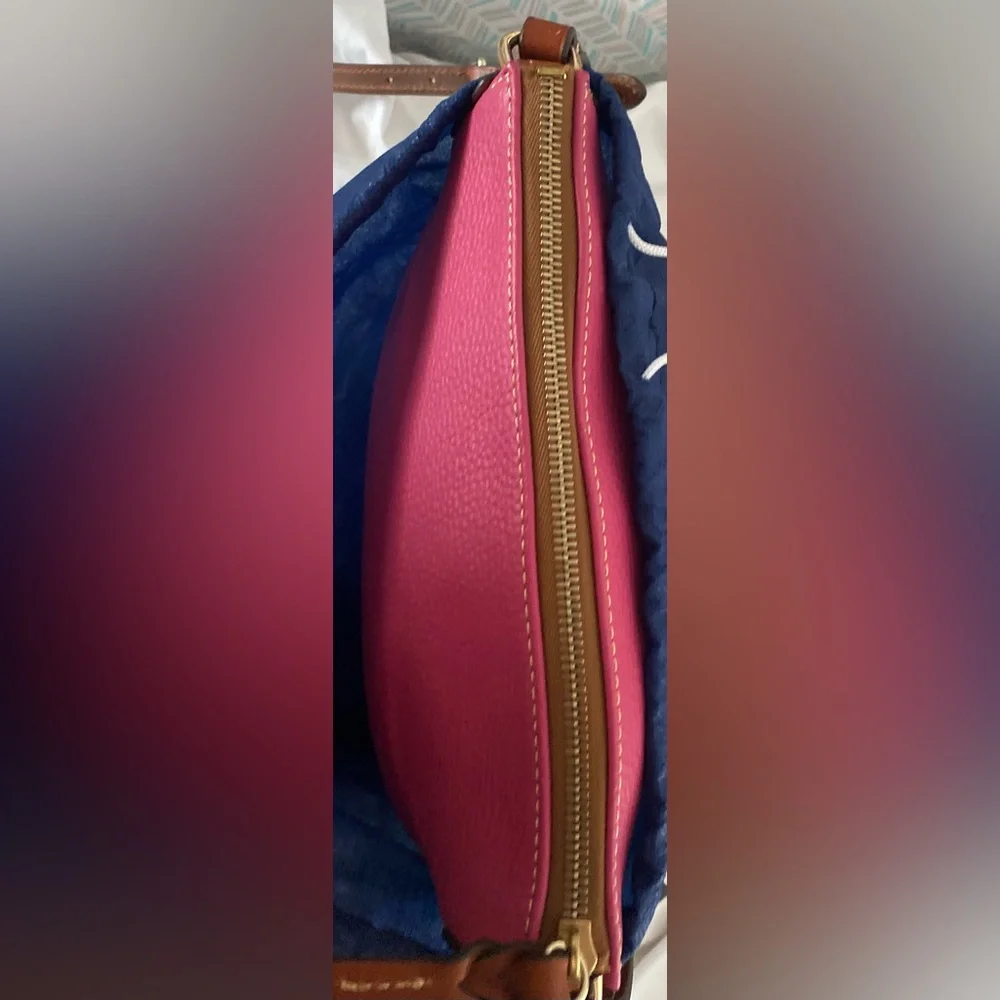 DOONEY AND BURKE …Hot Pink Leather Crossbody Bag - Picture 14 of 15